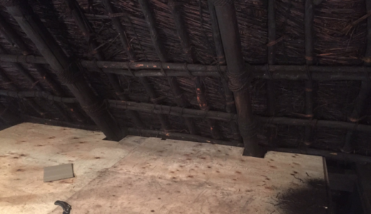 【素人×古民家DIYリノベーション】屋根裏の床に構造用合板を敷きました。